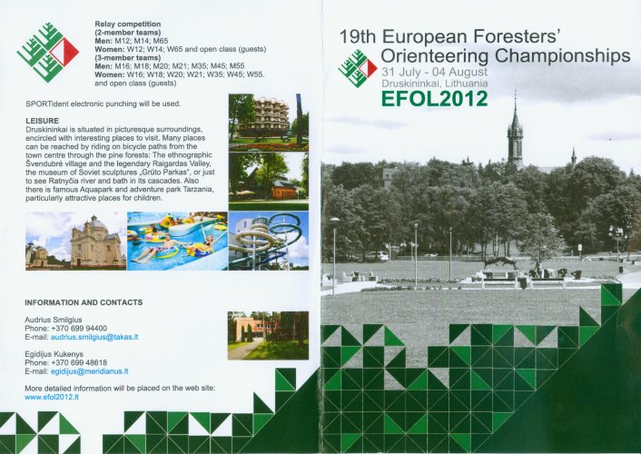 Flyer of 19th EFOL Lithuania 2012